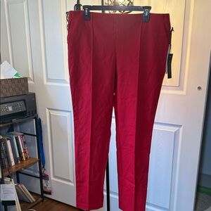 Rachel Zoe Women's Red Pleated Ankle Crops